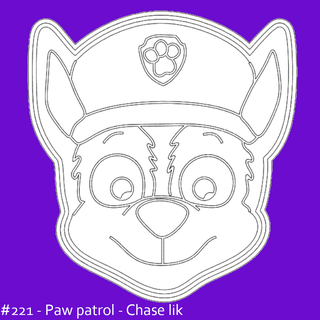 paw patrol chase - cookie cutter cookie cutter stl file cartoon paw patrol chase character  3d print model - Mito3D