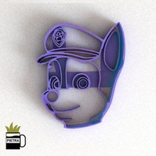 paw patrol chase fondant cookie cutter home cookies cutters sharp zuma marshall skye rubble everest rocky tracker breakfast decoration porcelain cold ceramic 3d print model - Mito3D