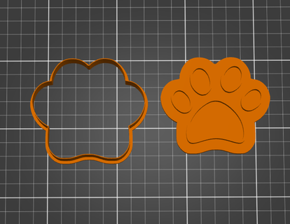 paw patrol cookie cutter footprint cutters cookies 3d print model - Mito3D