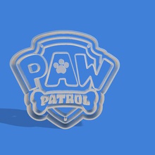 paw patrol cookie cutter shield various 3d print model - Mito3D