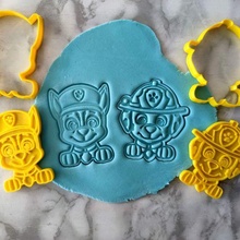 paw patrol cookie cutters set puppy cookies puppies trucker chase rubble zuma rocky skype everset marshall dogs 3d print model - Mito3D