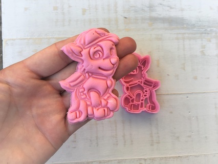 paw patrol cutters rocky cutting cookie cutter characters drawings glass 3d print model - Mito3D