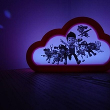 pata patrulla litofano nublado noche ligero 3d print model - Mito3D