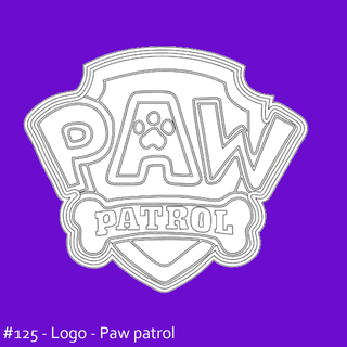 pata patrulha logotipo biscoito cortador stl Arquivo desenho animado patas 3d print model - Mito3D