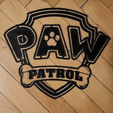 paw patrol logo wall 2d printable 3d print model - Mito3D