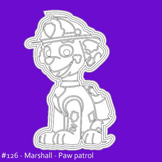 patte patrouille maréchal biscuit coupeur biscuit coupeur stl fichier dessin animé patte patrouille maréchal personnage 3d print model - Mito3D