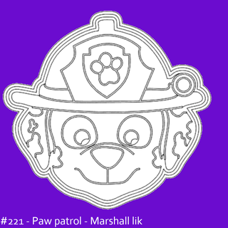 paw patrol marshall - cookie cutter cookie cutter stl file cartoon paw patrol marshall character  3d print model - Mito3D