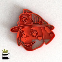 paw patrol marshall fondant cookie cutter home cookies cutters sharp zuma skye rubble chase everest rocky tracker breakfast decoration porcelain cold ceramic 3d print model - Mito3D