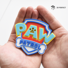 paw patrol original logo - extruder game kids animation cartoon pets 3d print model - Mito3D