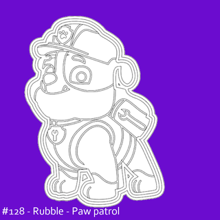 paw patrol rubbel - cookie cutter stl file cartoon marshal character 3d print model - Mito3D