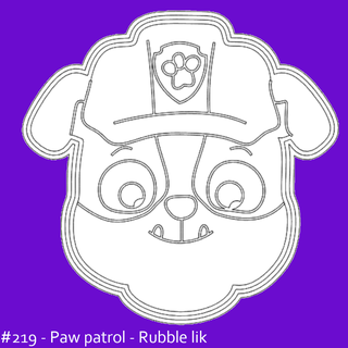 paw patrol rubble - cookie cutter stl file cartoon character 3d print model - Mito3D