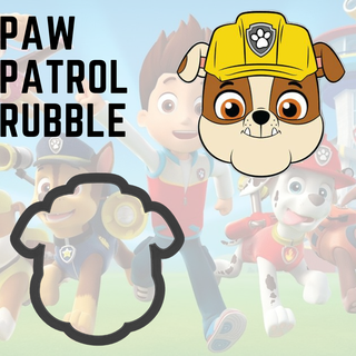 paw patrol rubble cookie cutter cookie cutter cookies cookie cutter cookie cutter paw patrol chase marshall ryder  3d print model - Mito3D
