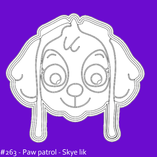 pata patrulha skye biscoito cortador stl Arquivo desenho animado personagem 3d print model - Mito3D