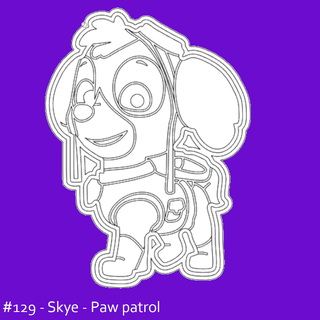 patte patrouille Skye biscuit coupeur biscuit coupeur stl fichier dessin animé patte patrouille Skye personnage 3d print model - Mito3D