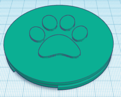 paw print - fondant stamp cookie cutter baking decorations party 3d print model - Mito3D