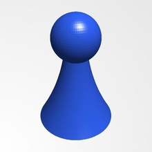 peão jogo xadrez de tabuleiro 3d print model - Mito3D
