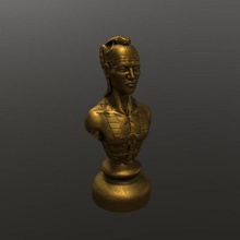 pawn warrior bust god art 3d print model - Mito3D