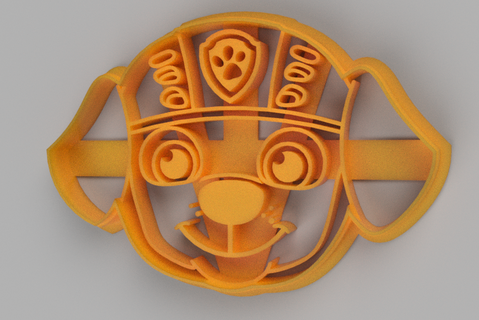 pawpatrol chase cookie cutter cookies art kids baking bake pet toy marshall everest children tvshow rocky 3d print model - Mito3D