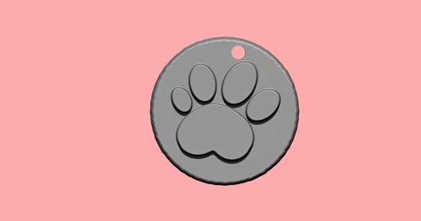 paws keyring dog paw pet love dogpet peace joy dogs 3dprintable 3dprinted 3dprints 3d print model - Mito3D