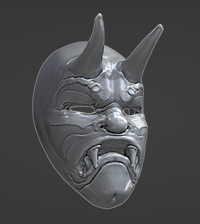 pay day 2 mask oni cosplay facemask payday payday2 masks 3d printing 3d print model - Mito3D