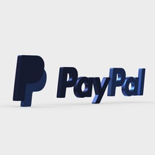 pay pal logo moda boutique brand abbigliamento il design modello shop store carattere emblema stile modelli simbolo di lusso accessori elegante tendenza logotipe logotipo stampa stampabile 3d print model - Mito3D