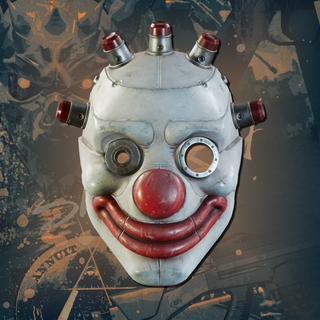 payday 3 coulrophobia mask cosplay costume helmet jacket horror halloween party heist masquerade head bank hostage face strikeball dallas chains hoxton wolf 3d print model - Mito3D