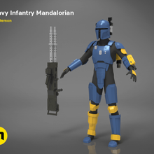 paz vizla heavy infantry mandalorian bundle game starwars star wars costume cosplay armor blaster cannon helme wearable warrior soldier jetpack 3d print model - Mito3D