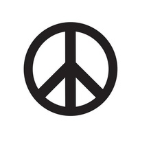 paz y amor - el la llavero aretes pendientes art señales de logotipos símbolo logotipo arete areté 3d print model - Mito3D