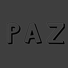 paz various peace palabra word letters 3d print model - Mito3D