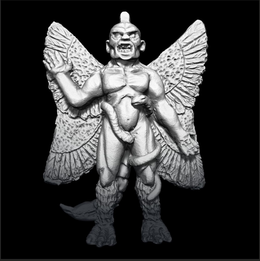 pazuzu Mesopotamier Dämon Spiel Exorzist mittelalterlich goetia klassisch Rollenspiel Mini Miniatur Hölle Tier Hybrid Lovecraft Okkulte Mythologie Grusel Ritual Fantasie 3D print model - Mito3D
