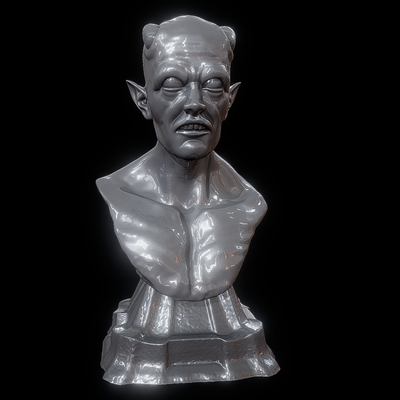 pazuzu king of wind demons exorcist bust art demon terror horror 3d print model - Mito3D