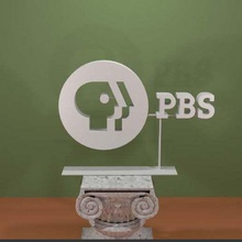 pbs logotipo art señales de logotipos tv el 3d print model - Mito3D