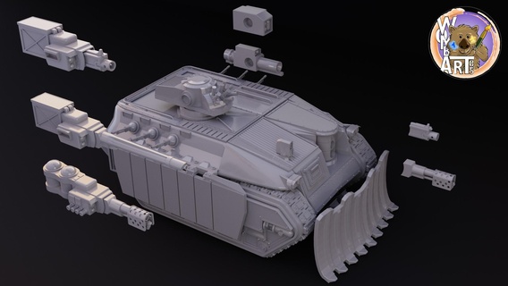 pbv kimera wombart85 tank Ulaşım imparatorluk koruma modern syfy masaüstü adet dnd minyatürler aos wh40k 3d print model - Mito3D