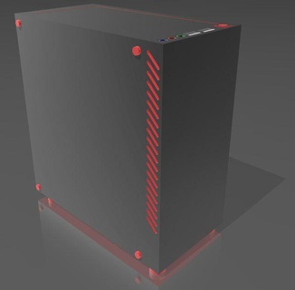 pc joueur cabinet pcgamer cajapc 3d print model - Mito3D
