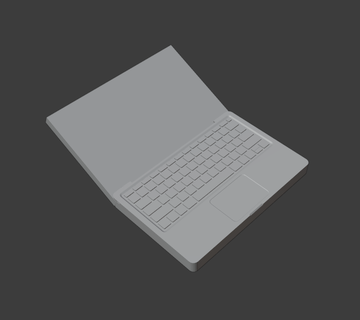 pc portable Mac ordinateur 3d print model - Mito3D