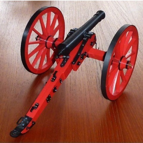 6-pdr campo de la pistola 1841 juego 3D print model - Mito3D