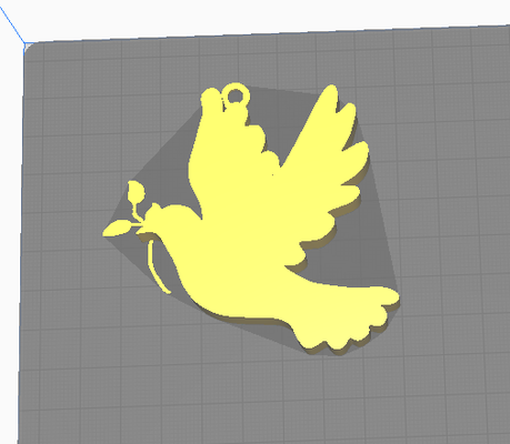 peace dove 3d print model - Mito3D