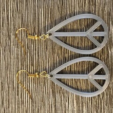 peace earrings jewelry christmas xmas idealab earring pendant pendants 3d print model - Mito3D