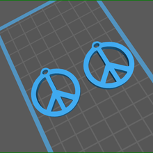 peace earrings gifts 3d print model - Mito3D