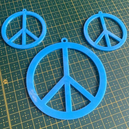 peace earrings pendant jewelry 3D print model - Mito3D