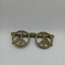 peace glasses fashion 3dprint love sign peacesign hippie brille peaceglasses glass sunglasses 3d print model - Mito3D