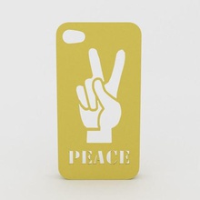 peace hand iphone case 4 4s art protect drop accident apple 3d print model - Mito3D