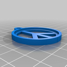 peace key ring 3d_printing 3d print model - Mito3D