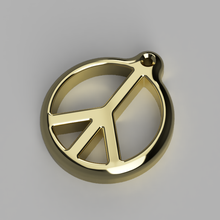 peace keychain art sign key 3d print model - Mito3D