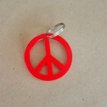 peace love key ring gadget 3d print model - Mito3D