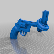 Paz criador revólver arma fogo nó atado violência paródia adereços 3d print model - Mito3D