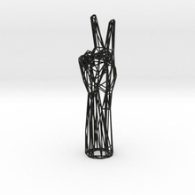 peace sign hand jewelry stand 5 3d print model - Mito3D