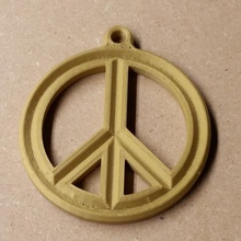 barış işareti madalyon moda 3d print model - Mito3D