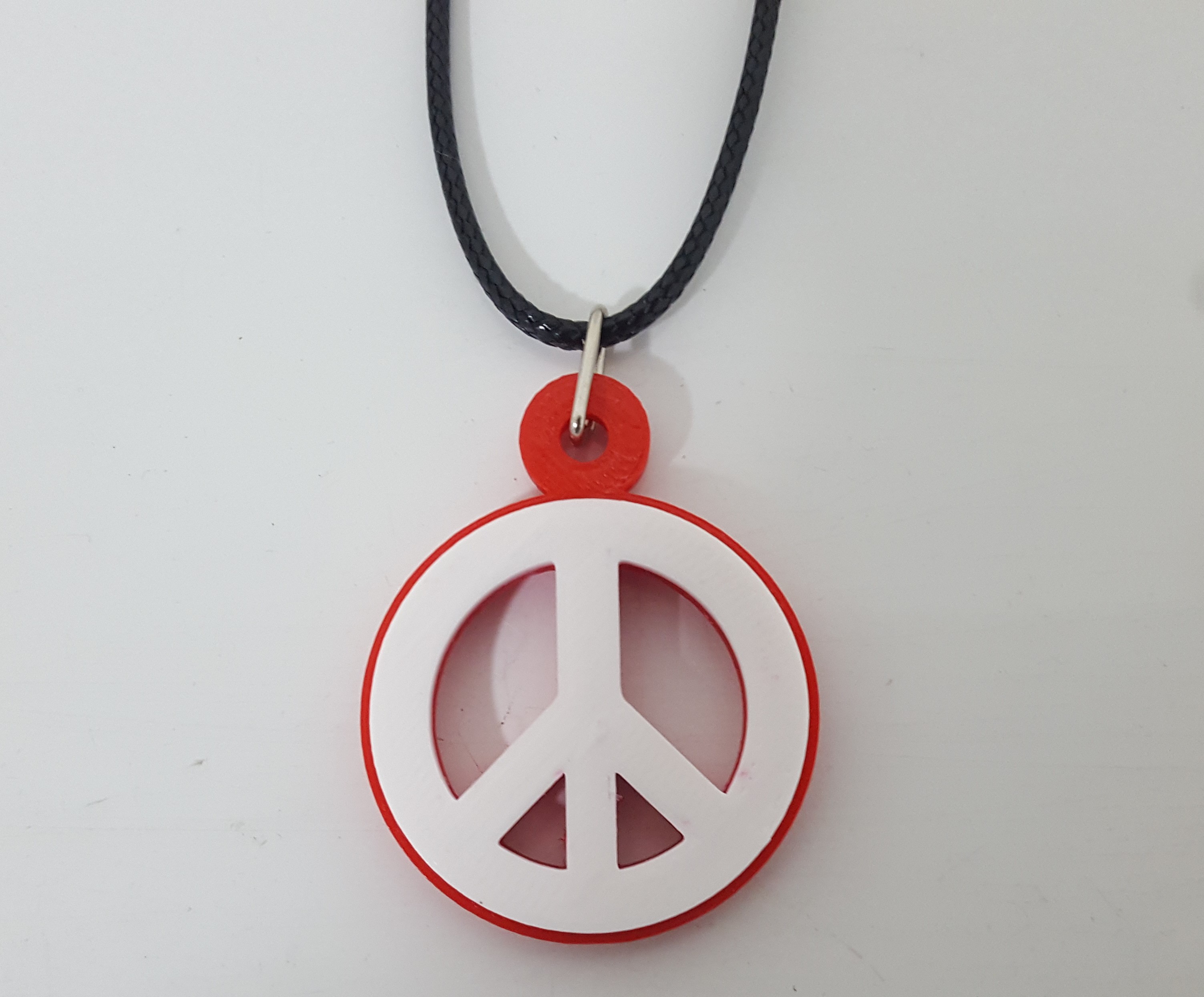 paz símbolo collar regalo joya 3D print model - Mito3D