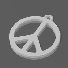 Paz símbolo pingente 3d print model - Mito3D